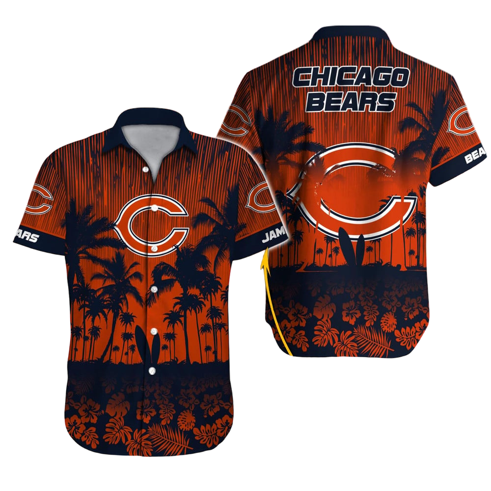 Chicago Bears Hawaiian Shirt NFL Football Custom Hawaiian Shirt for Men Women Gift For Fans