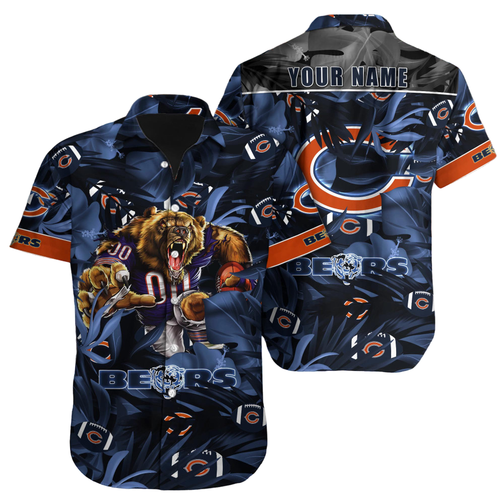 Chicago Bears Hawaiian Shirt NFL Football Custom Hawaiian Shirt for Men Women Gift For Fans