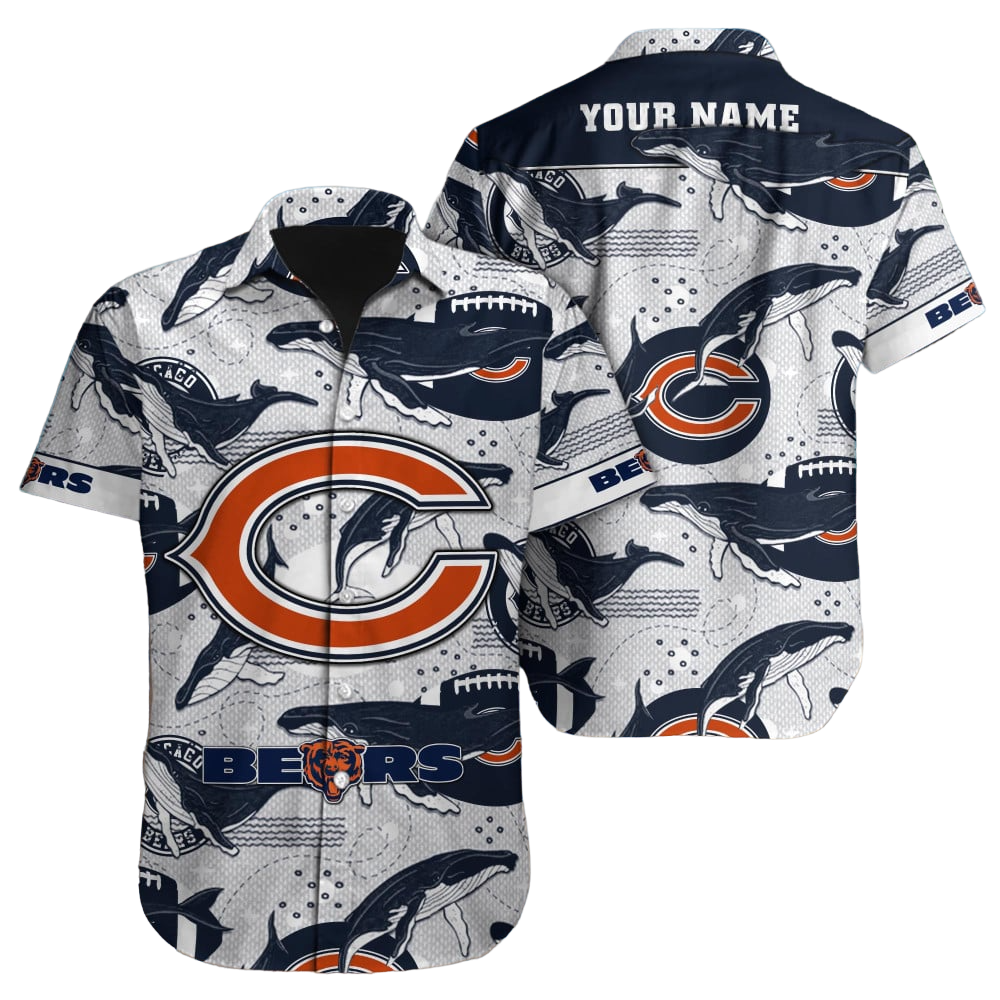 Chicago Bears Hawaiian Shirt NFL Football Custom Hawaiian Shirt for Men Women Gift For Fans