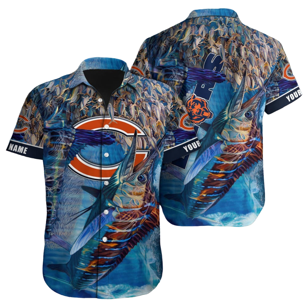 Chicago Bears Hawaiian Shirt NFL Football Custom Hawaiian Shirt for Men Women Gift For Fans