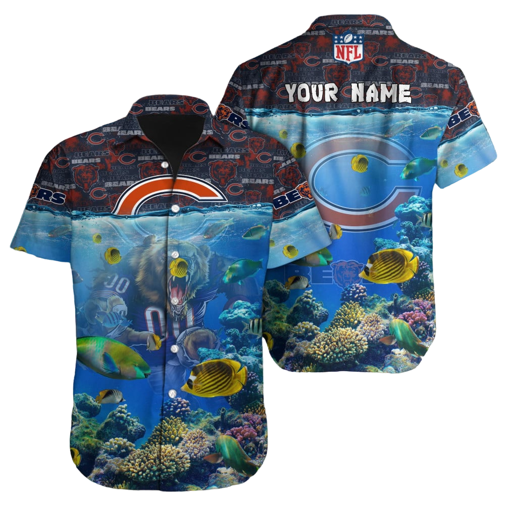 Chicago Bears Hawaiian Shirt NFL Football Custom Hawaiian Shirt for Men Women Gift For Fans