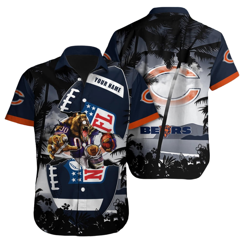 Chicago Bears Hawaiian Shirt NFL Football Custom Hawaiian Shirt for Men Women Gift For Fans