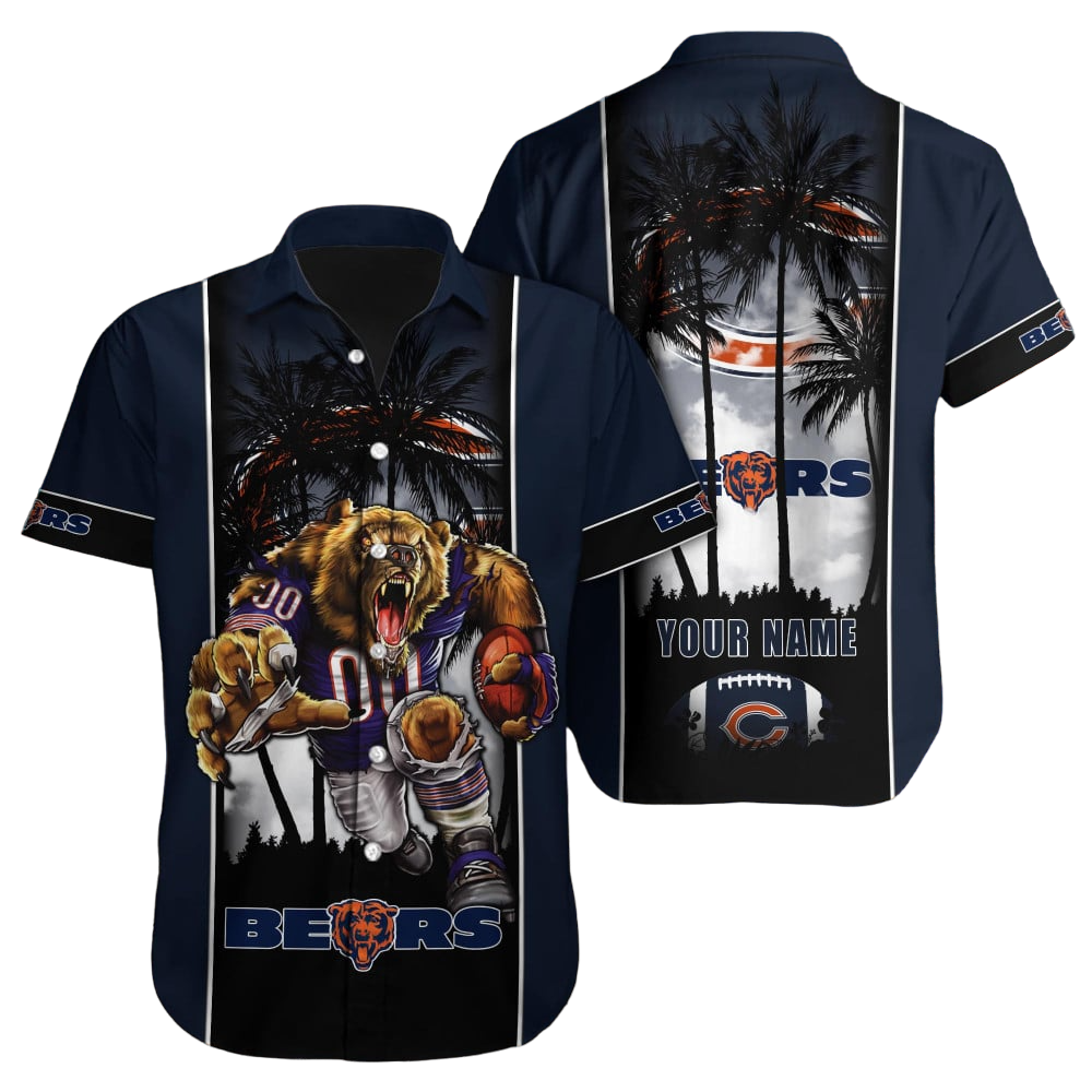 Chicago Bears Hawaiian Shirt NFL Football Custom Hawaiian Shirt for Men Women Gift For Fans