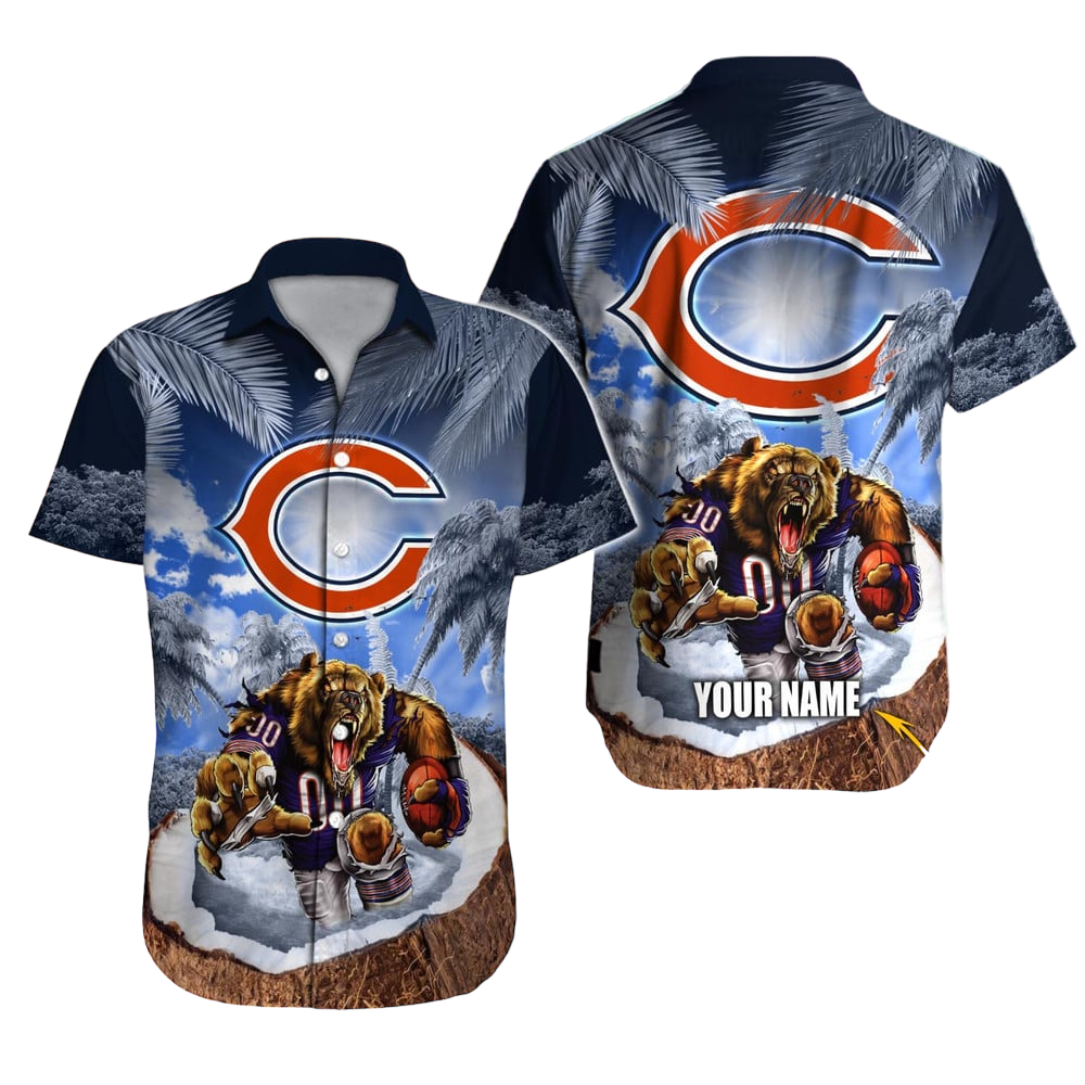 Chicago Bears Hawaiian Shirt NFL Football Custom Hawaiian Shirt for Men Women Gift For Fans