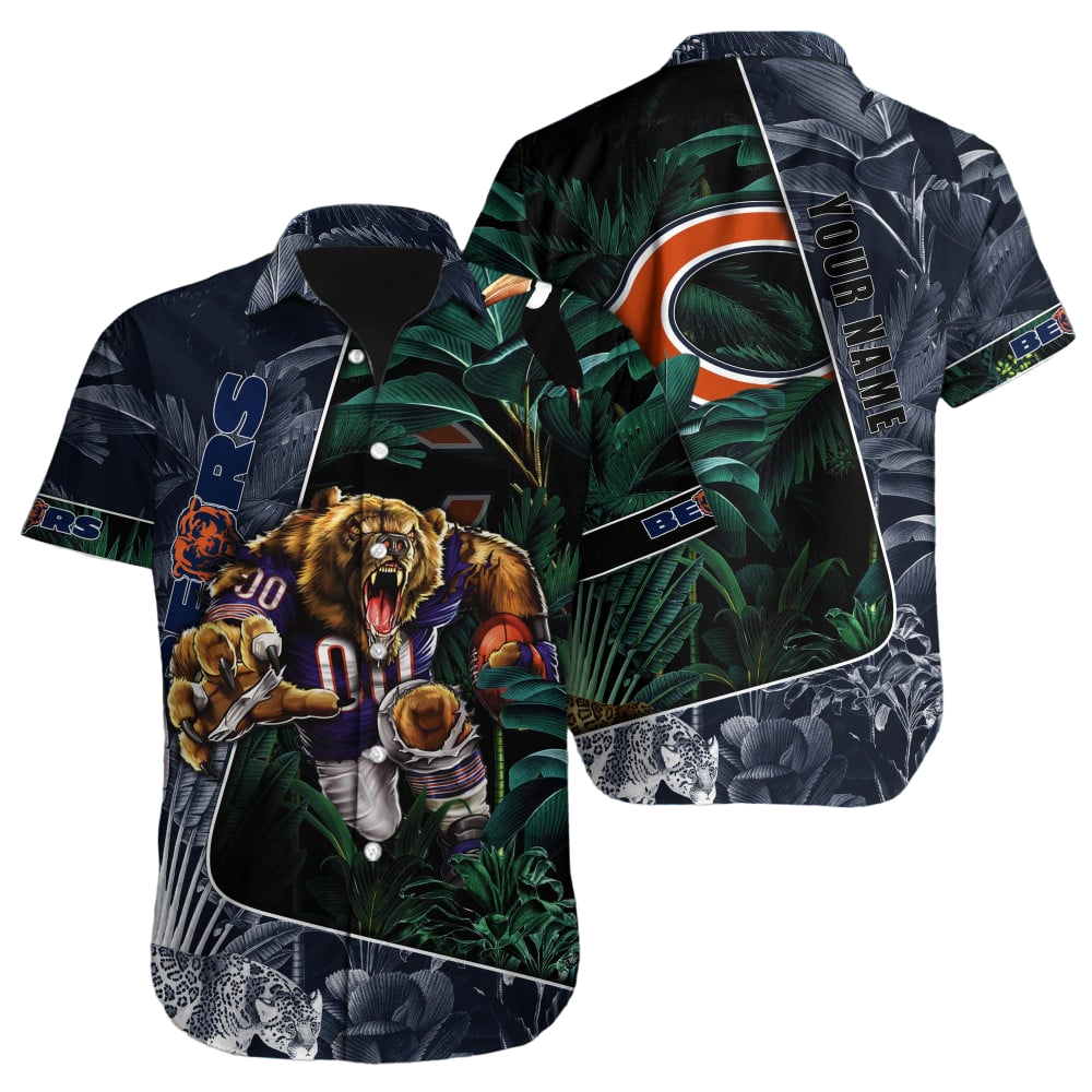 Chicago Bears Hawaiian Shirt NFL Football Custom Hawaiian Shirt for Men Women Gift For Fans