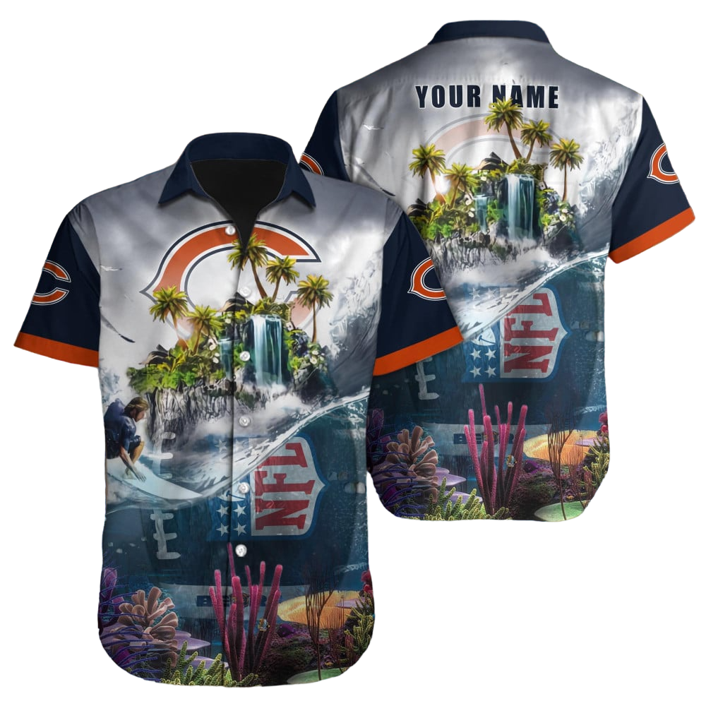 Chicago Bears Hawaiian Shirt NFL Football Custom Hawaiian Shirt for Men Women Gift For Fans