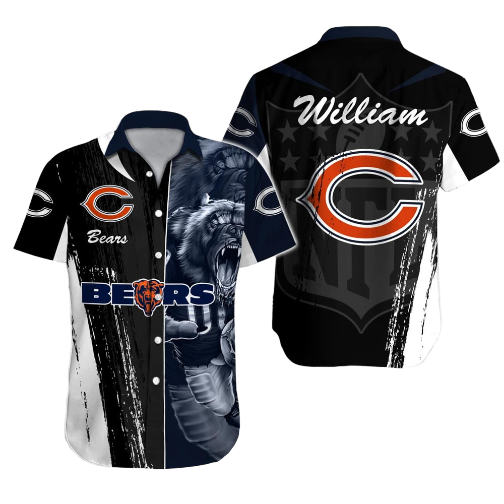 Chicago Bears Hawaiian Shirt NFL Football Custom Hawaiian Shirt for Men Women Gift For Fans