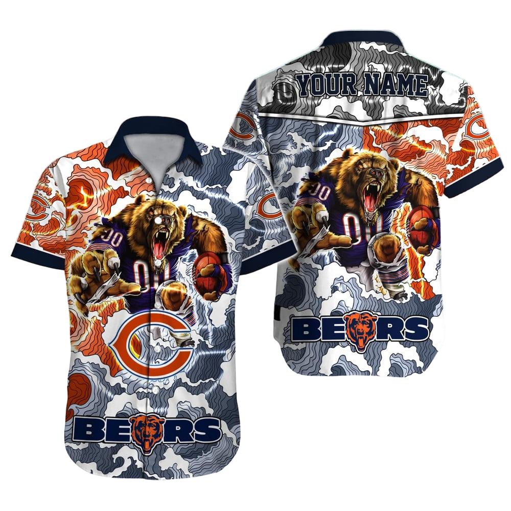 Chicago Bears Hawaiian Shirt NFL Football Custom Hawaiian Shirt for Men Women Gift For Fans