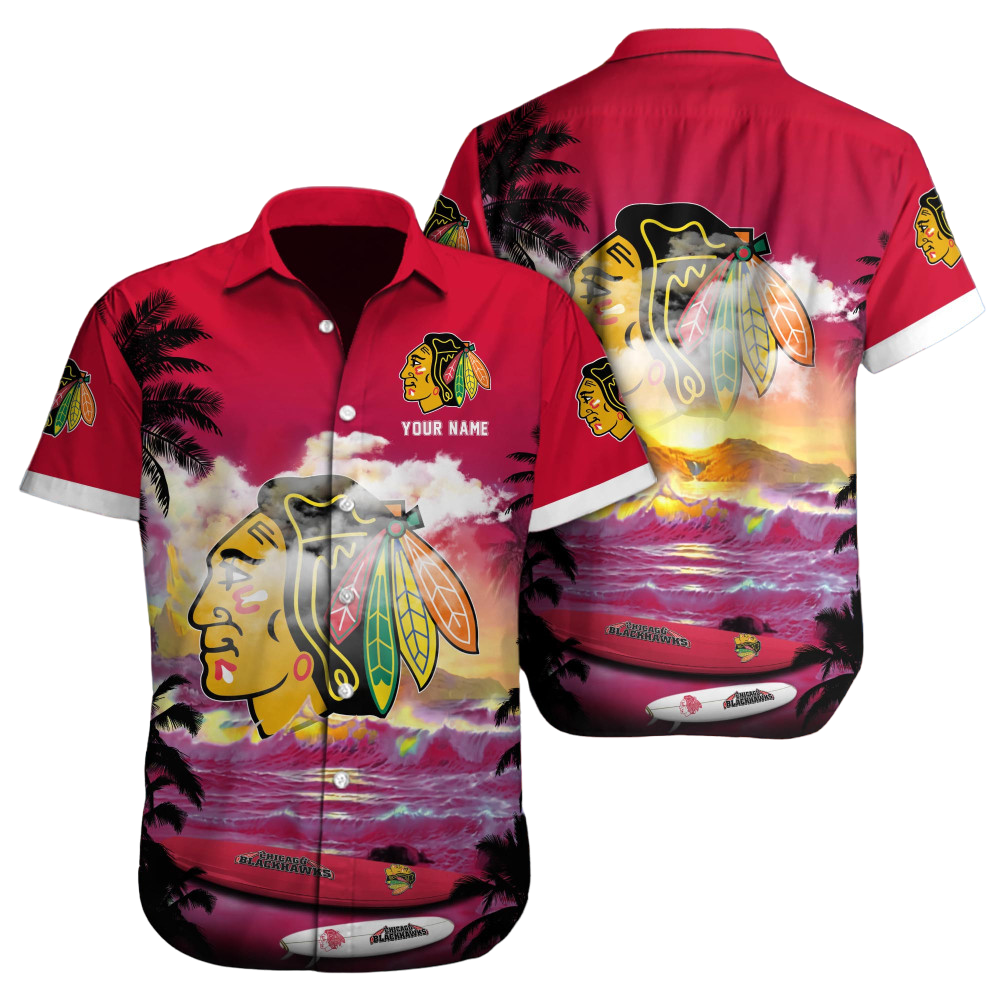Chicago Blackhawks NHL Custom Hawaii Shirt  for Men Women Gift for Fans