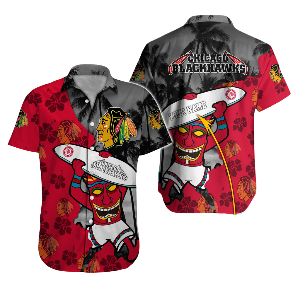 Chicago Blackhawks NHL Hawaiian Shirt Custom Hawaii Shirt for Men Women Gift for Fans
