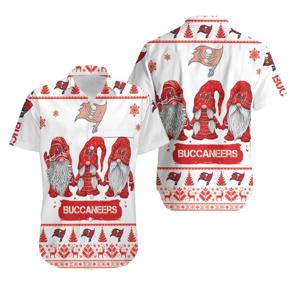 Christmas Gnomes Tampa Bay Buccaneers Ugly Sweatshirt Christmas 3D Hawaiian Shirt Aloha Shirt for Men Women