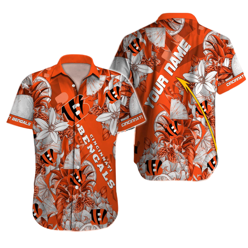 Cincinnati Bengals Hawaiian Shirt NFL Football Custom Hawaiian Shirt for Men Women Gift For Fans