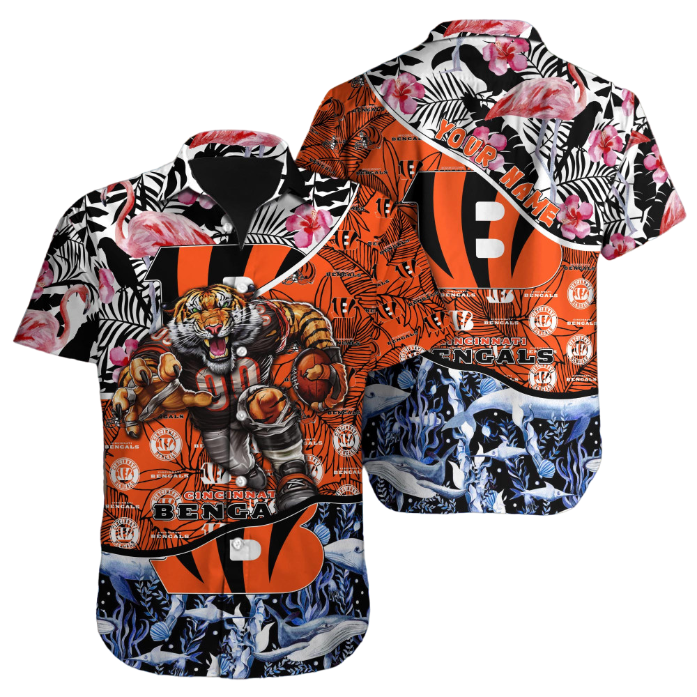 Cincinnati Bengals Hawaiian Shirt NFL Football Custom Hawaiian Shirt for Men Women Gift For Fans