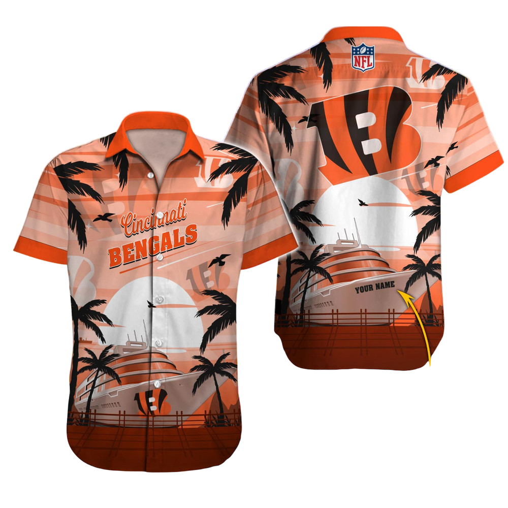 Cincinnati Bengals Hawaiian Shirt NFL Football Custom Hawaiian Shirt for Men Women Gift For Fans