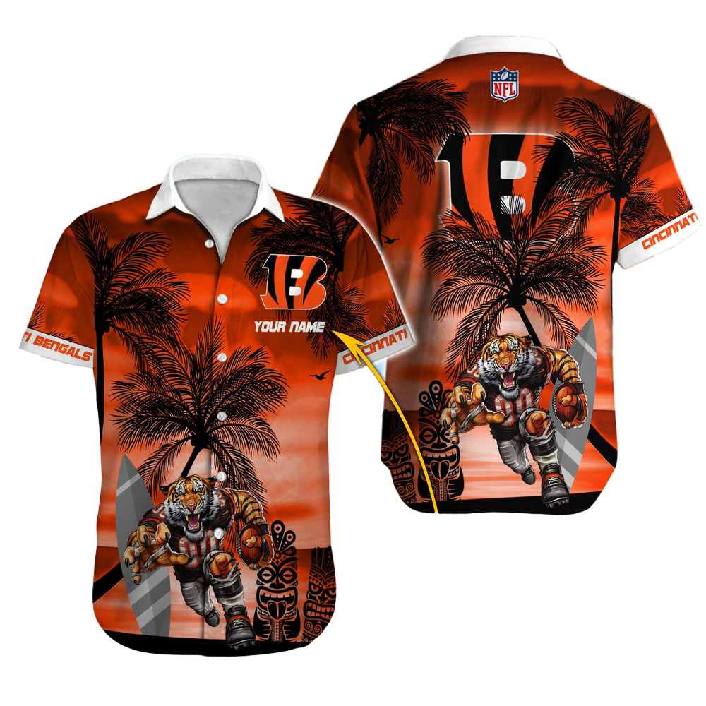 Cincinnati Bengals Hawaiian Shirt NFL Football Custom Hawaiian Shirt for Men Women Gift For Fans