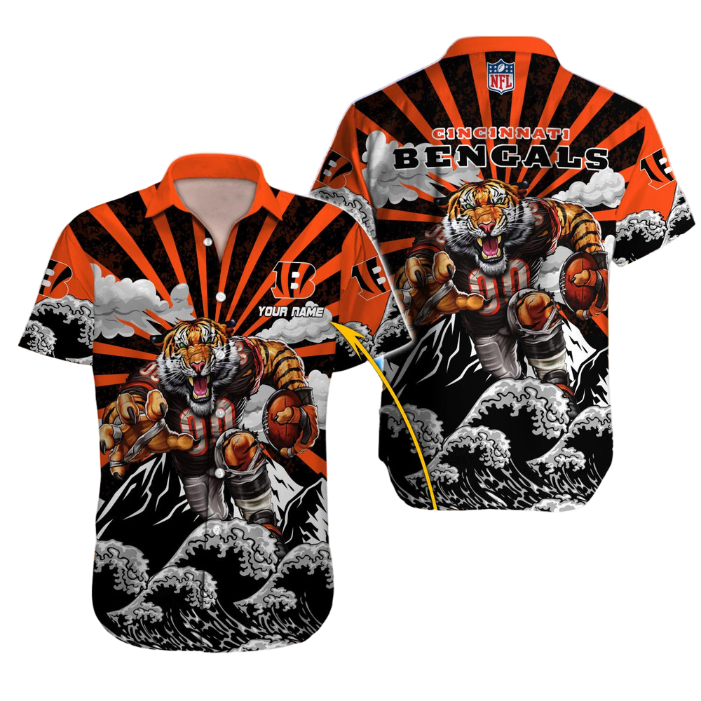 Cincinnati Bengals Hawaiian Shirt NFL Football Custom Hawaiian Shirt for Men Women Gift For Fans