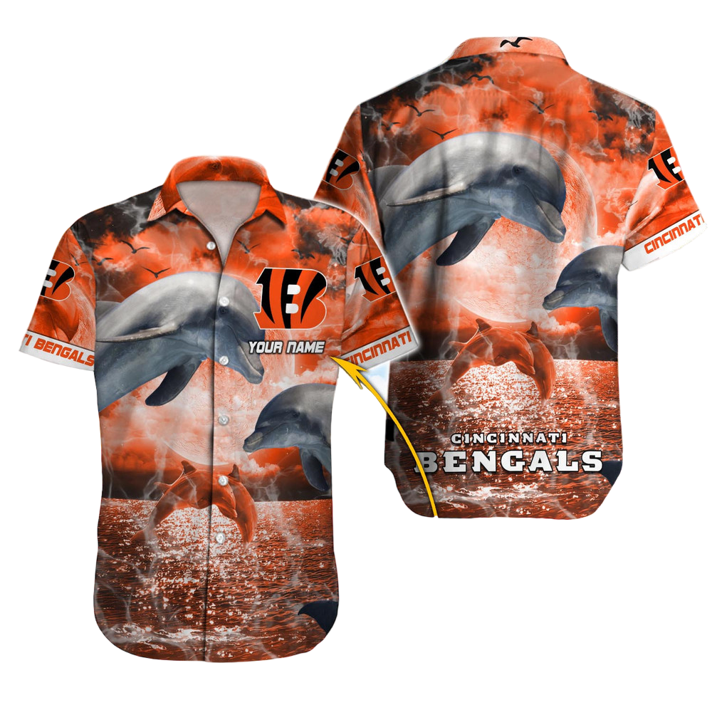 Cincinnati Bengals Hawaiian Shirt NFL Football Custom Hawaiian Shirt for Men Women Gift For Fans