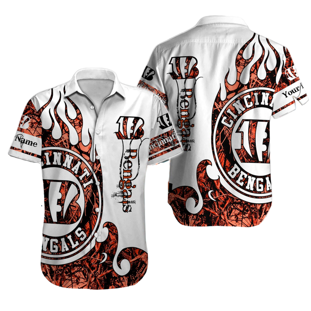 Cincinnati Bengals Hawaiian Shirt NFL Football Custom Hawaiian Shirt for Men Women Gift For Fans