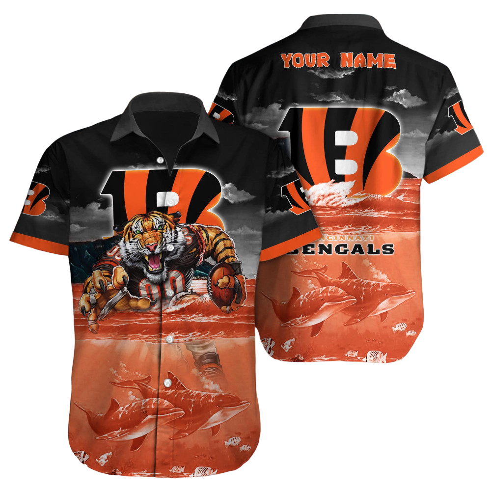 Cincinnati Bengals Hawaiian Shirt NFL Football Custom Hawaiian Shirt for Men Women Gift For Fans