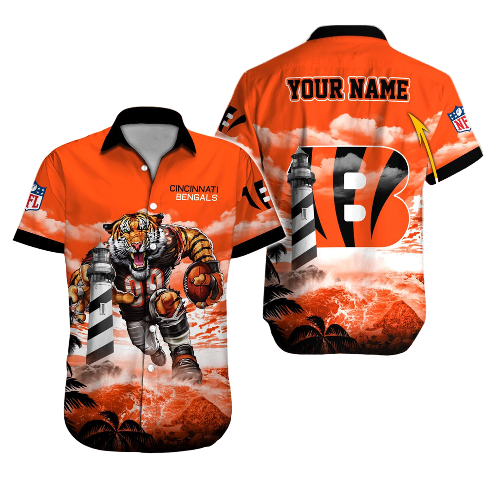 Cincinnati Bengals Hawaiian Shirt NFL Football Custom Hawaiian Shirt for Men Women Gift For Fans