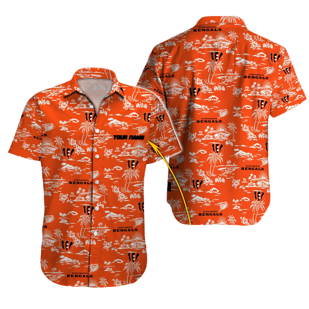 Cincinnati Bengals Hawaiian Shirt NFL Football Custom Hawaiian Shirt for Men Women Gift For Fans