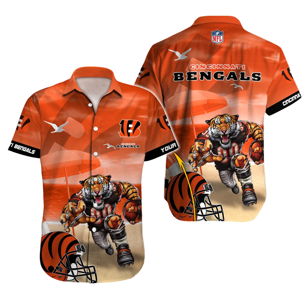 Cincinnati Bengals Hawaiian Shirt NFL Football Custom Hawaiian Shirt for Men Women Gift For Fans