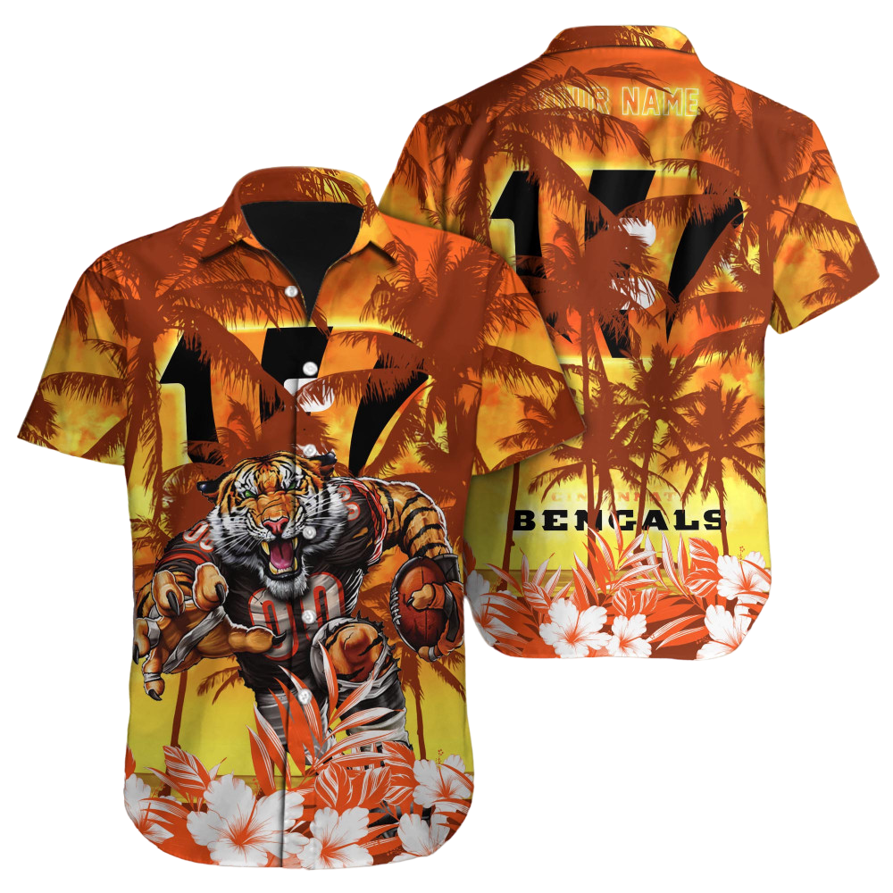 Cincinnati Bengals Hawaiian Shirt NFL Football Custom Hawaiian Shirt for Men Women Gift For Fans