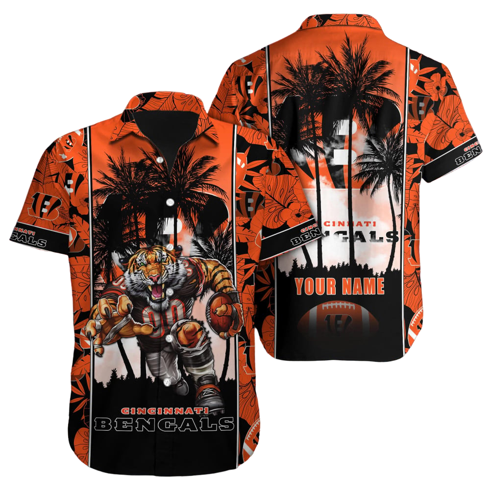 Cincinnati Bengals Hawaiian Shirt NFL Football Custom Hawaiian Shirt for Men Women Gift For Fans