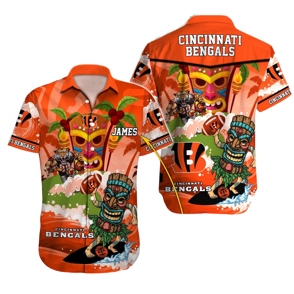 Cincinnati Bengals Hawaiian Shirt NFL Football Custom Hawaiian Shirt for Men Women Gift For Fans