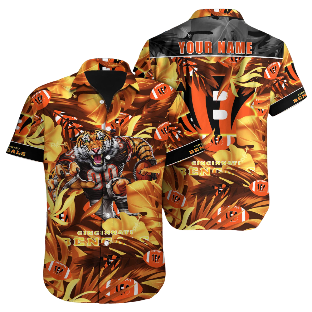 Cincinnati Bengals Hawaiian Shirt NFL Football Custom Hawaiian Shirt for Men Women Gift For Fans