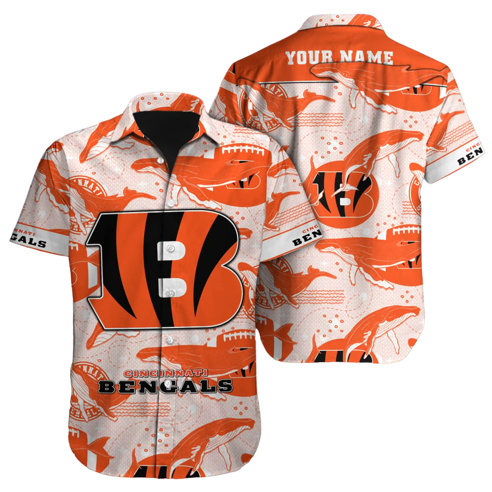 Cincinnati Bengals Hawaiian Shirt NFL Football Custom Hawaiian Shirt for Men Women Gift For Fans