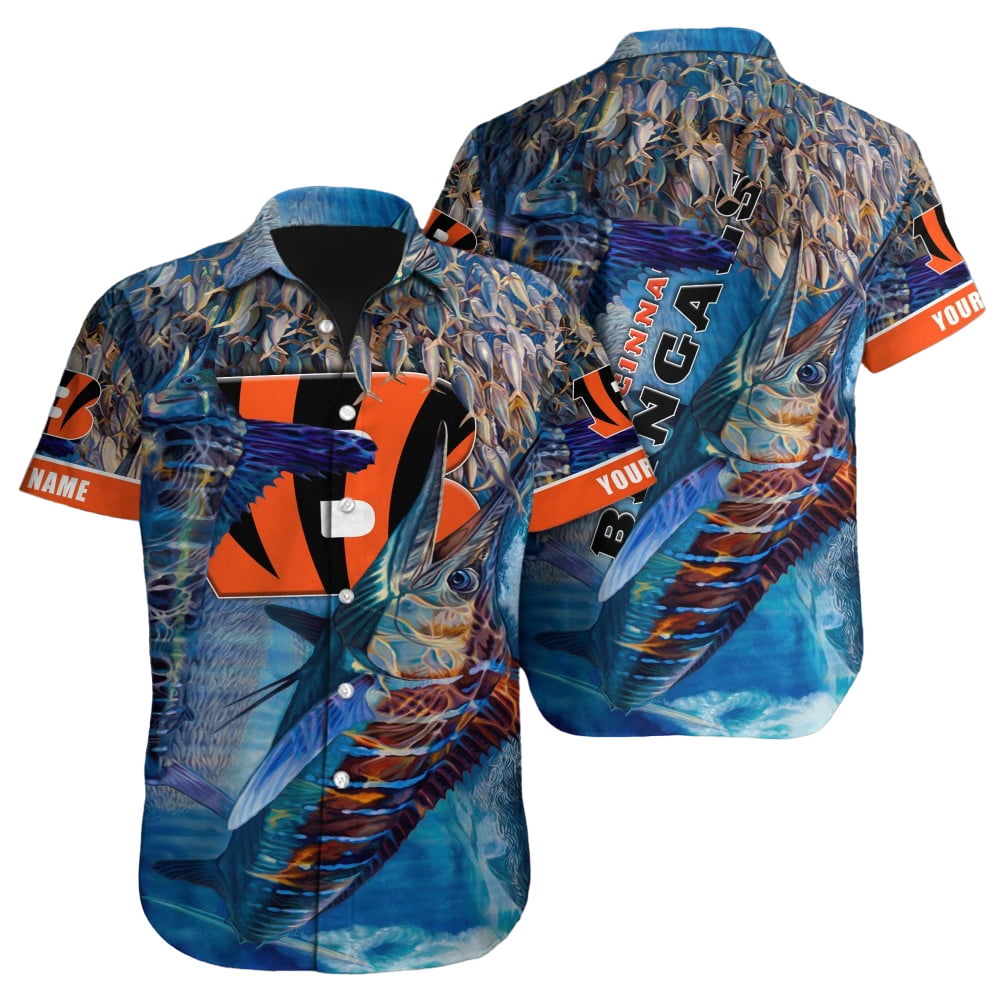 Cincinnati Bengals Hawaiian Shirt NFL Football Custom Hawaiian Shirt for Men Women Gift For Fans