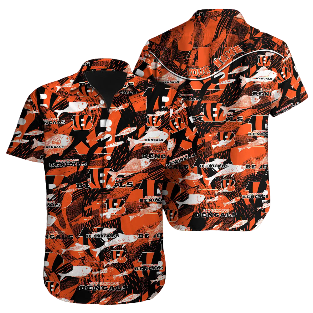 Cincinnati Bengals Hawaiian Shirt NFL Football Custom Hawaiian Shirt for Men Women Gift For Fans