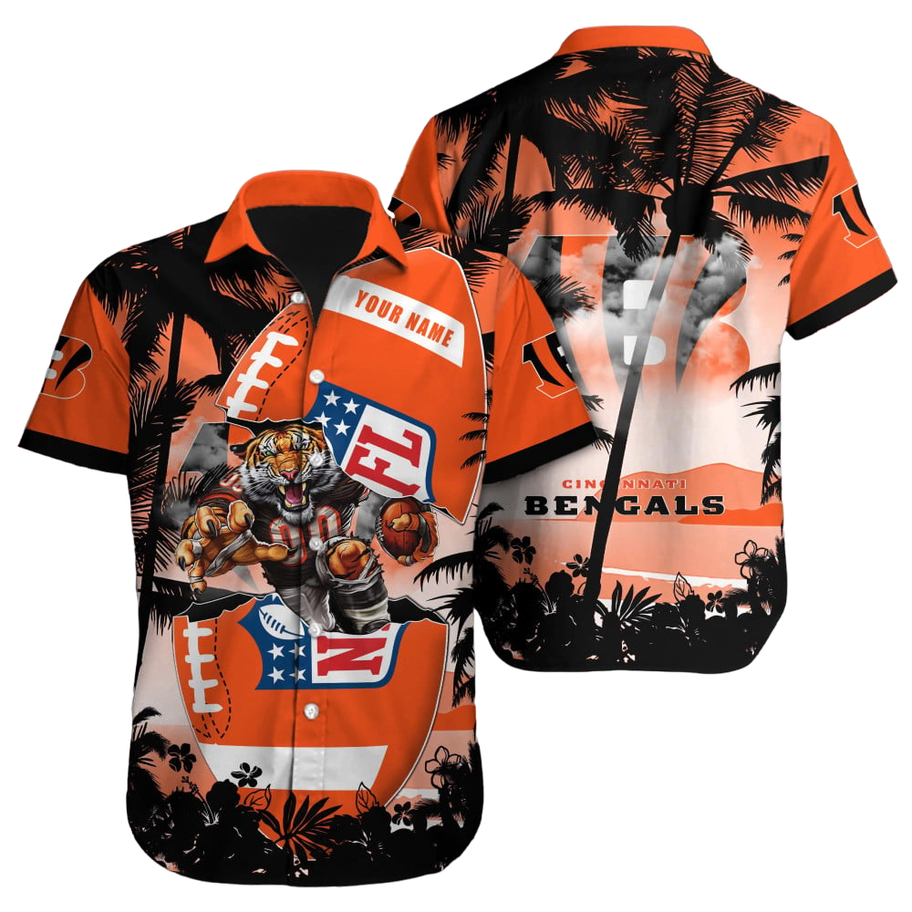 Cincinnati Bengals Hawaiian Shirt NFL Football Custom Hawaiian Shirt for Men Women Gift For Fans