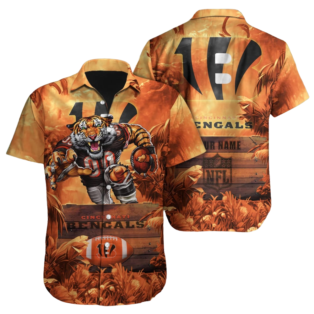 Cincinnati Bengals Hawaiian Shirt NFL Football Custom Hawaiian Shirt for Men Women Gift For Fans