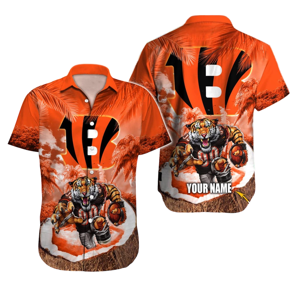 Cincinnati Bengals Hawaiian Shirt NFL Football Custom Hawaiian Shirt for Men Women Gift For Fans