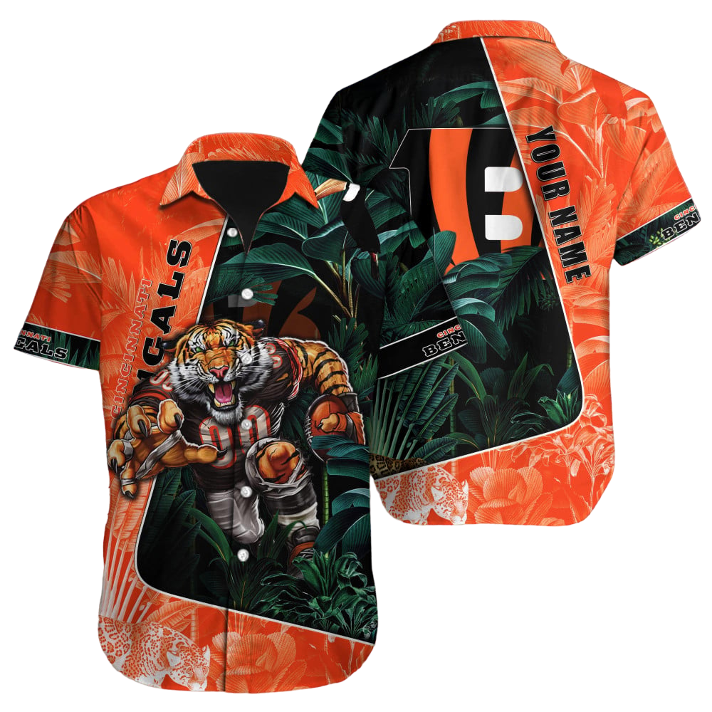 Cincinnati Bengals Hawaiian Shirt NFL Football Custom Hawaiian Shirt for Men Women Gift For Fans