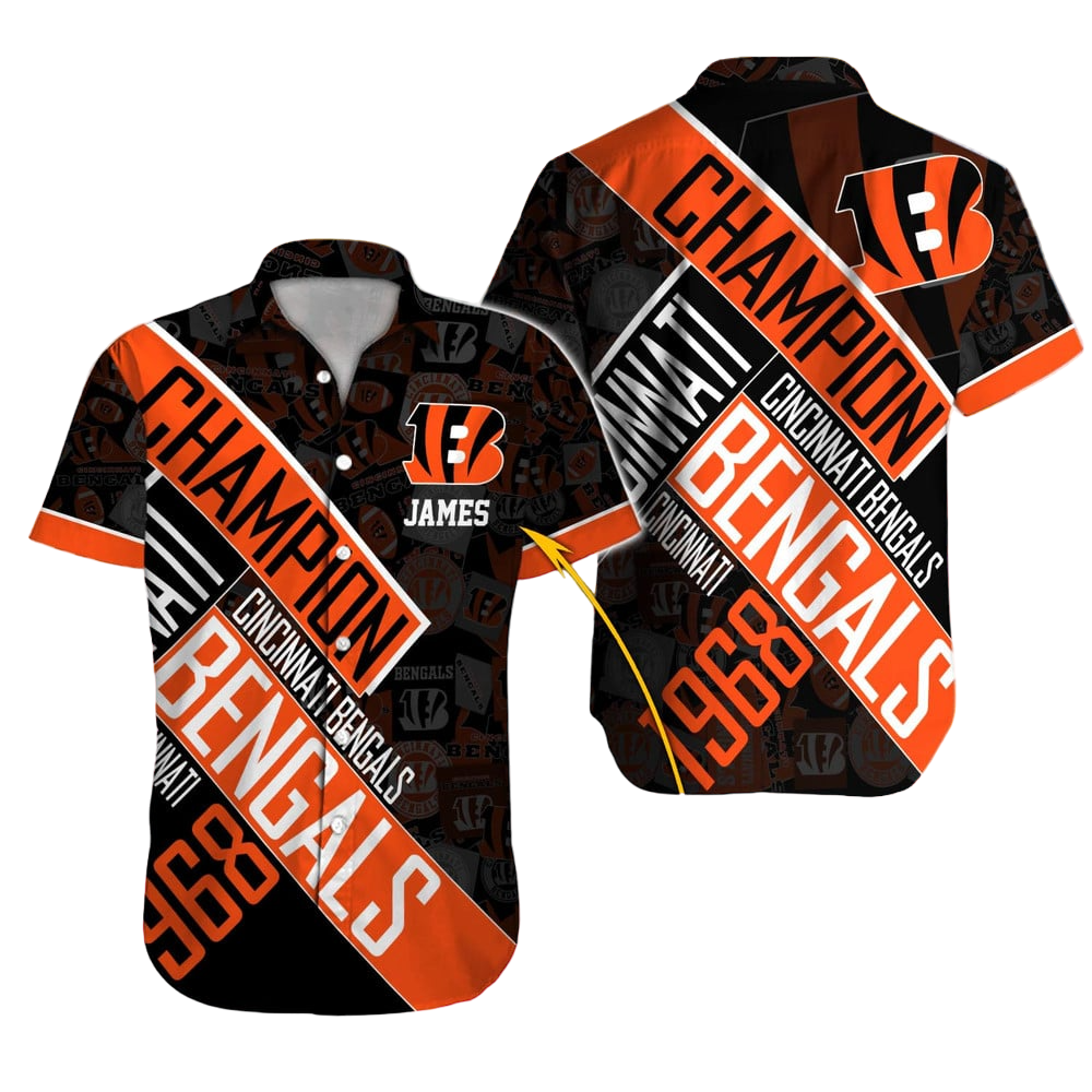 Cincinnati Bengals Hawaiian Shirt NFL Football Custom Hawaiian Shirt for Men Women Gift For Fans