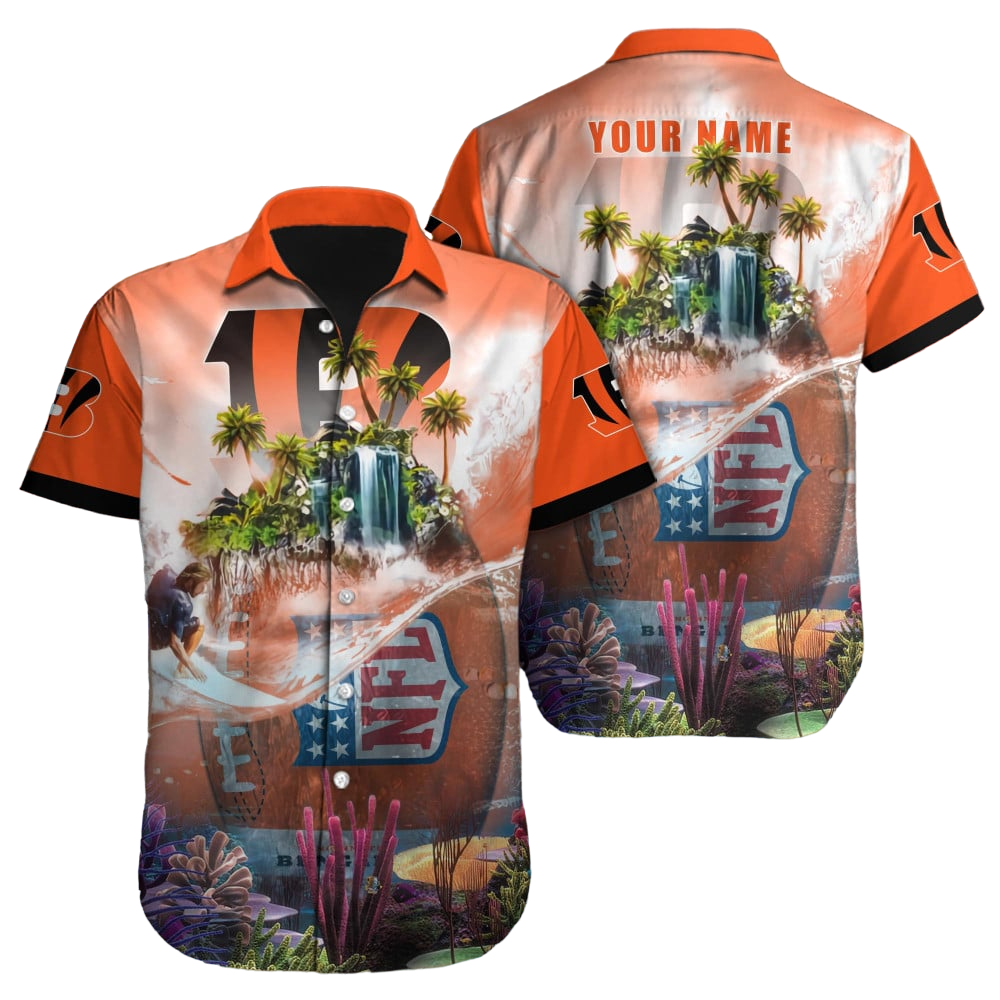 Cincinnati Bengals Hawaiian Shirt NFL Football Custom Hawaiian Shirt for Men Women Gift For Fans