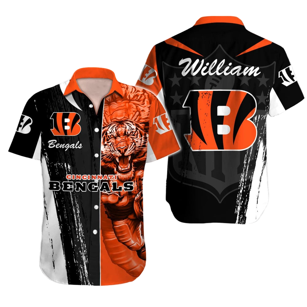 Cincinnati Bengals Hawaiian Shirt NFL Football Custom Hawaiian Shirt for Men Women Gift For Fans