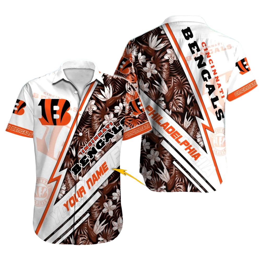 Cincinnati Bengals Hawaiian Shirt NFL Football Custom Hawaiian Shirt for Men Women Gift For Fans