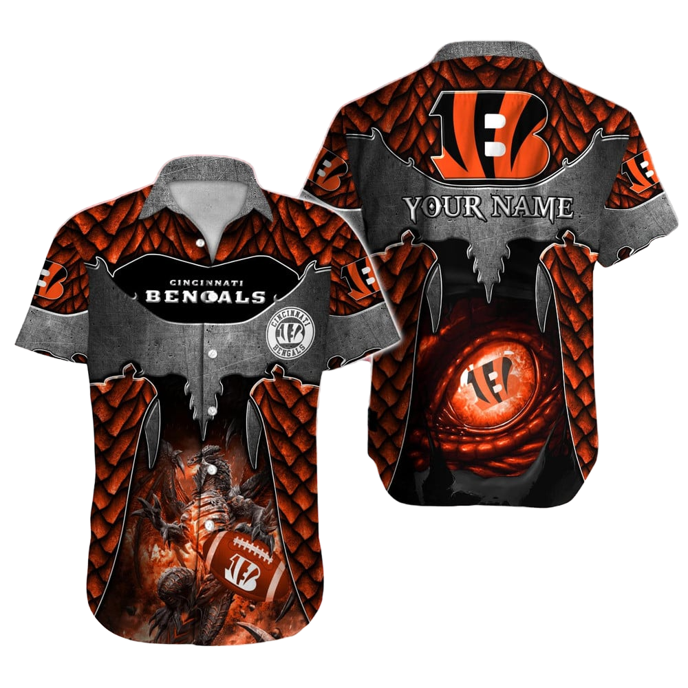 Cincinnati Bengals Hawaiian Shirt NFL Football Custom Hawaiian Shirt for Men Women Gift For Fans