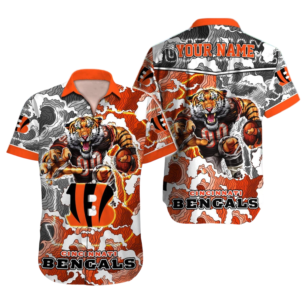 Cincinnati Bengals Hawaiian Shirt NFL Football Custom Hawaiian Shirt for Men Women Gift For Fans