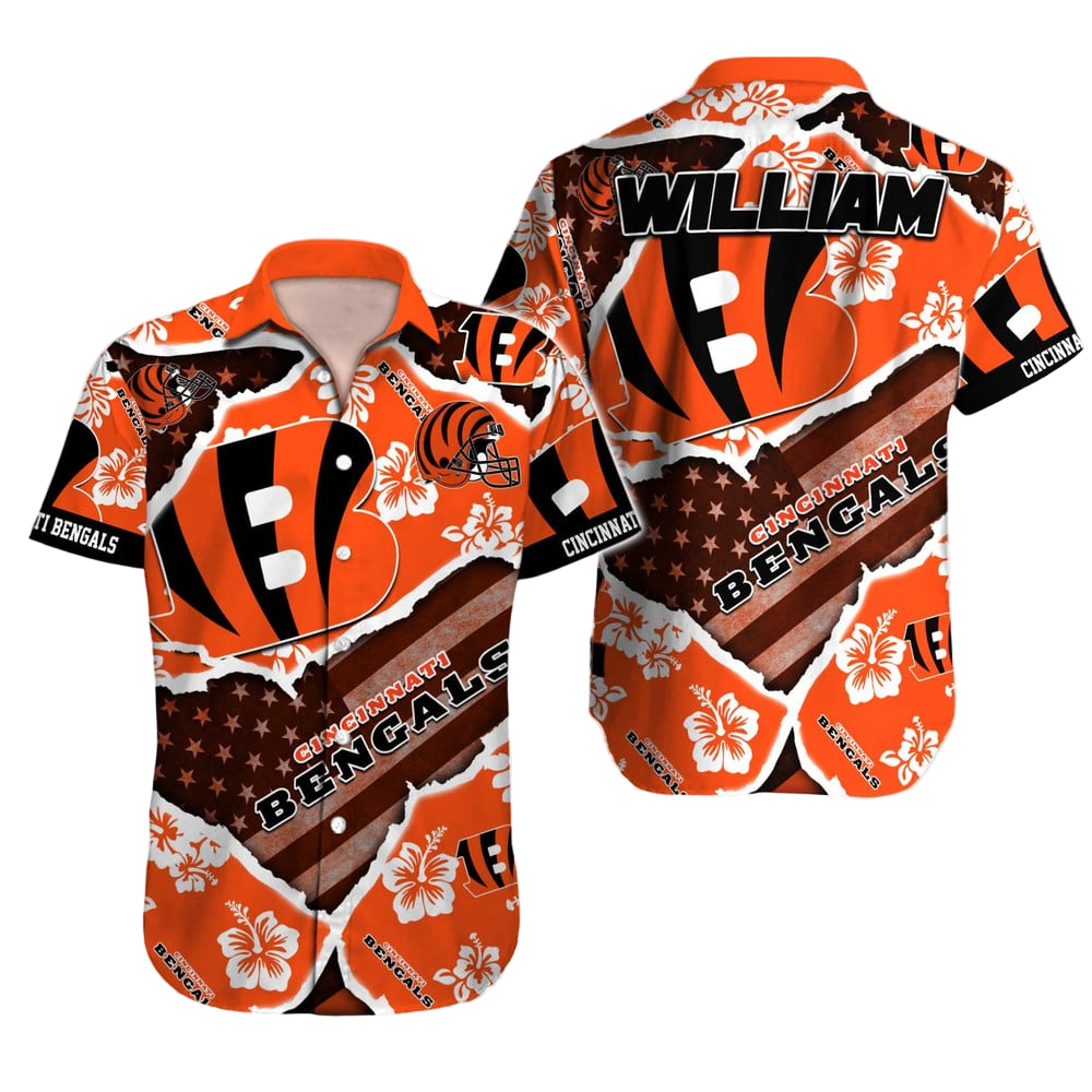 Cincinnati Bengals Hawaiian Shirt NFL Football Custom Hawaiian Shirt for Men Women Gift For Fans