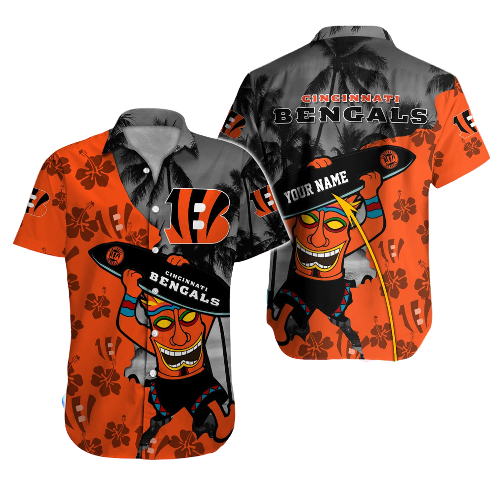 Cincinnati Bengals Hawaiian Shirt NFL Football Custom Hawaiian Shirt for Men Women Gift For Fans