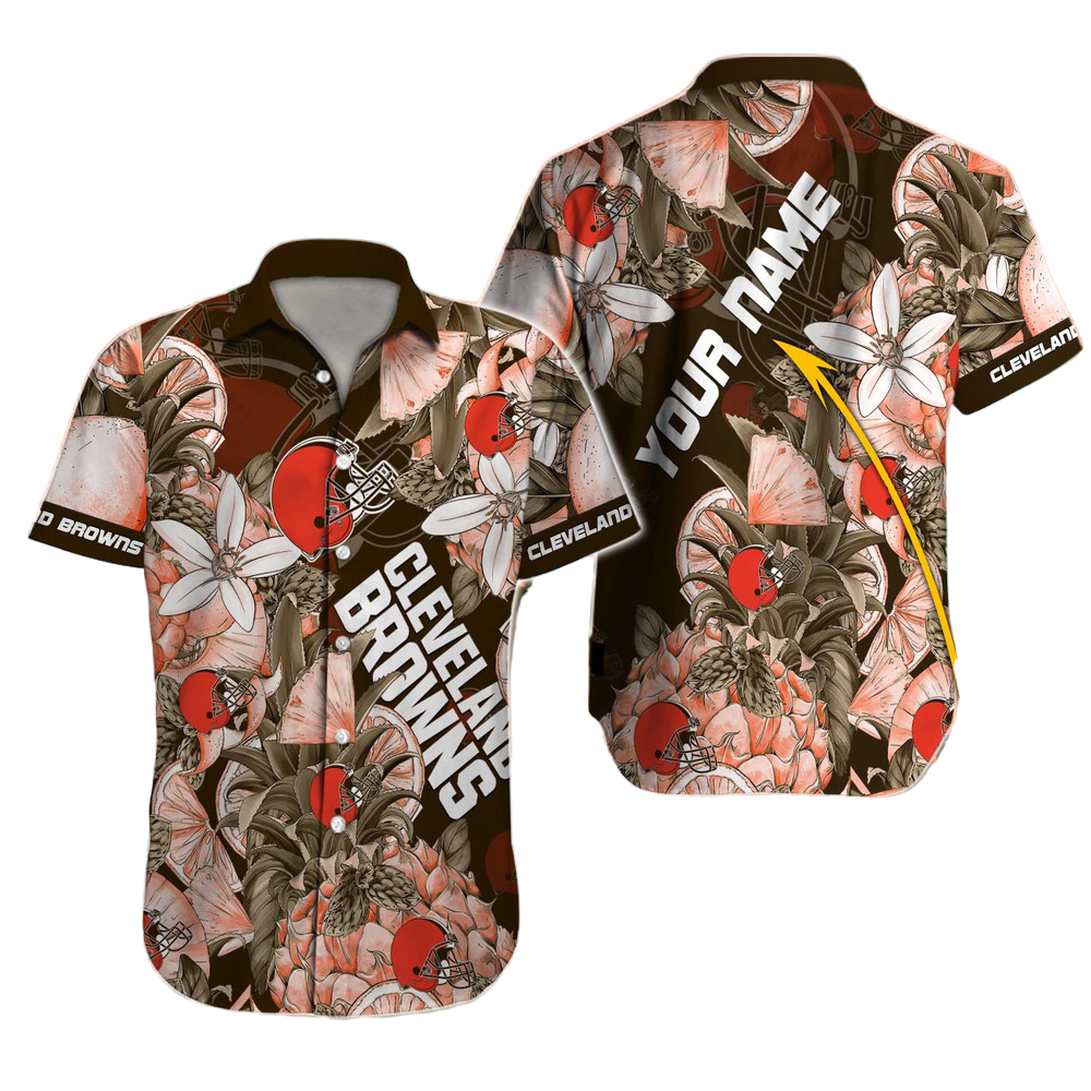 Cleveland Browns Hawaiian Shirt NFL Football Custom Hawaiian Shirt for Men Women Gift For Fans