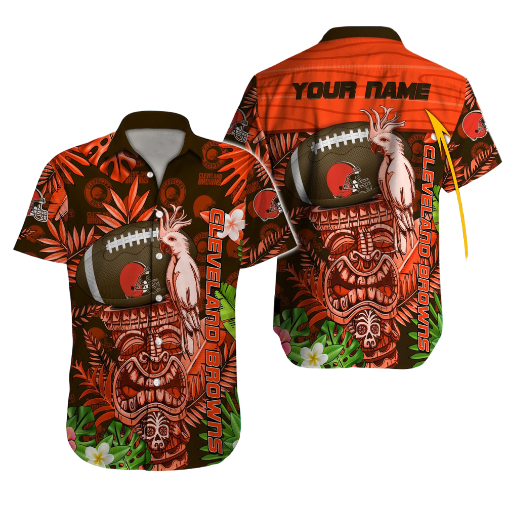 Cleveland Browns Hawaiian Shirt NFL Football Custom Hawaiian Shirt for Men Women Gift For Fans