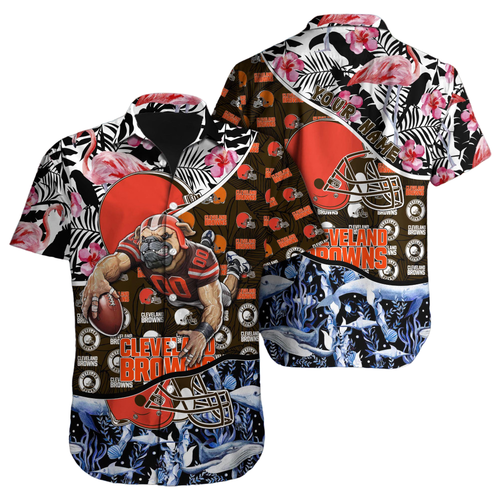 Cleveland Browns Hawaiian Shirt NFL Football Custom Hawaiian Shirt for Men Women Gift For Fans