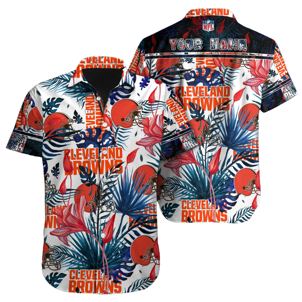 Cleveland Browns Hawaiian Shirt NFL Football Custom Hawaiian Shirt for Men Women Gift For Fans