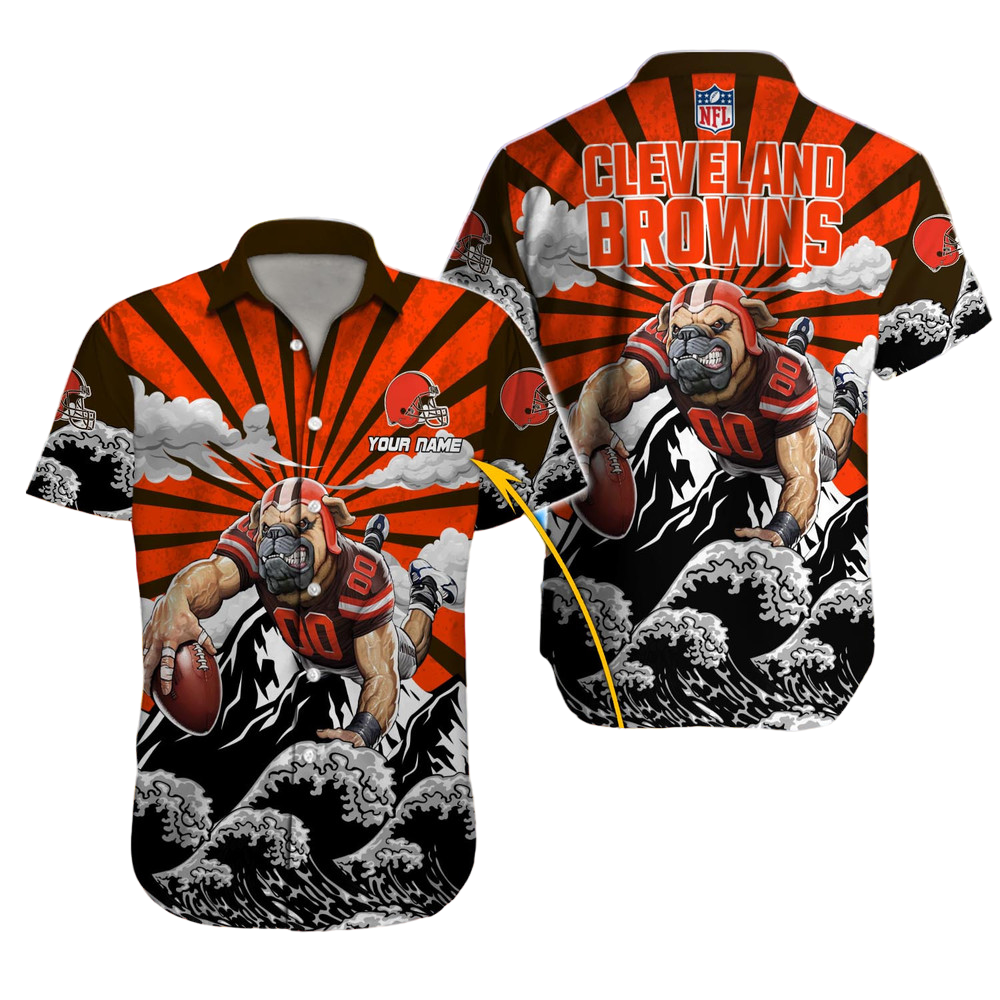 Cleveland Browns Hawaiian Shirt NFL Football Custom Hawaiian Shirt for Men Women Gift For Fans